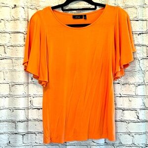 ⭐️ Apt 9 desert flower peach short bell flutter sleeves scoop neck women XS